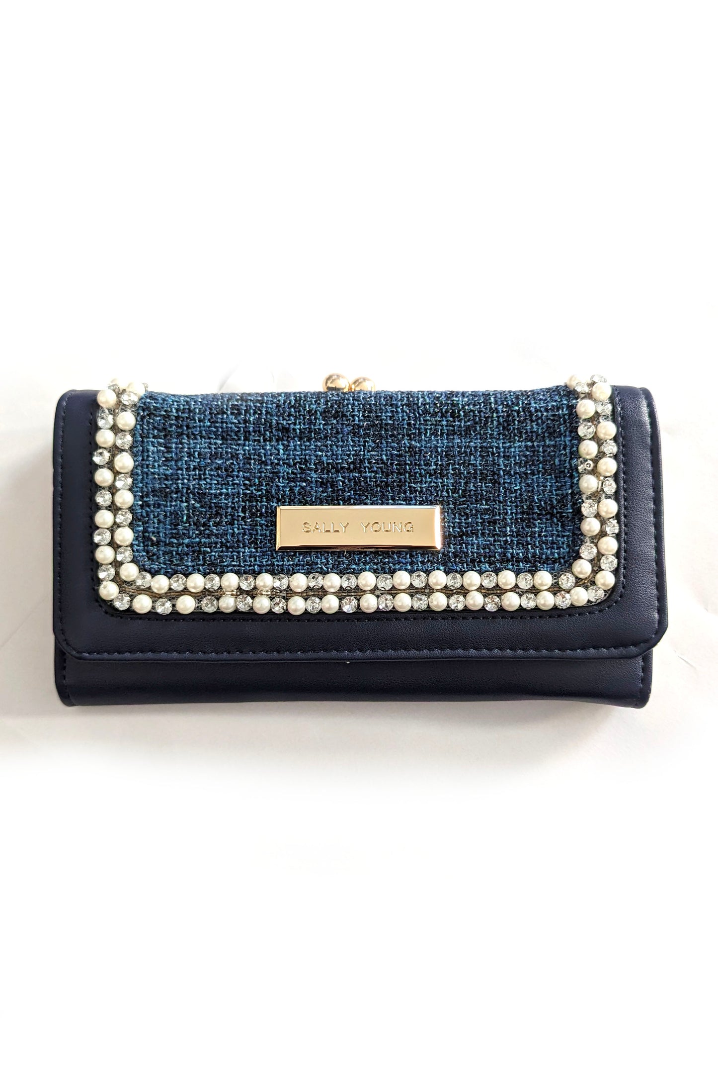 Navy Crystal Purse