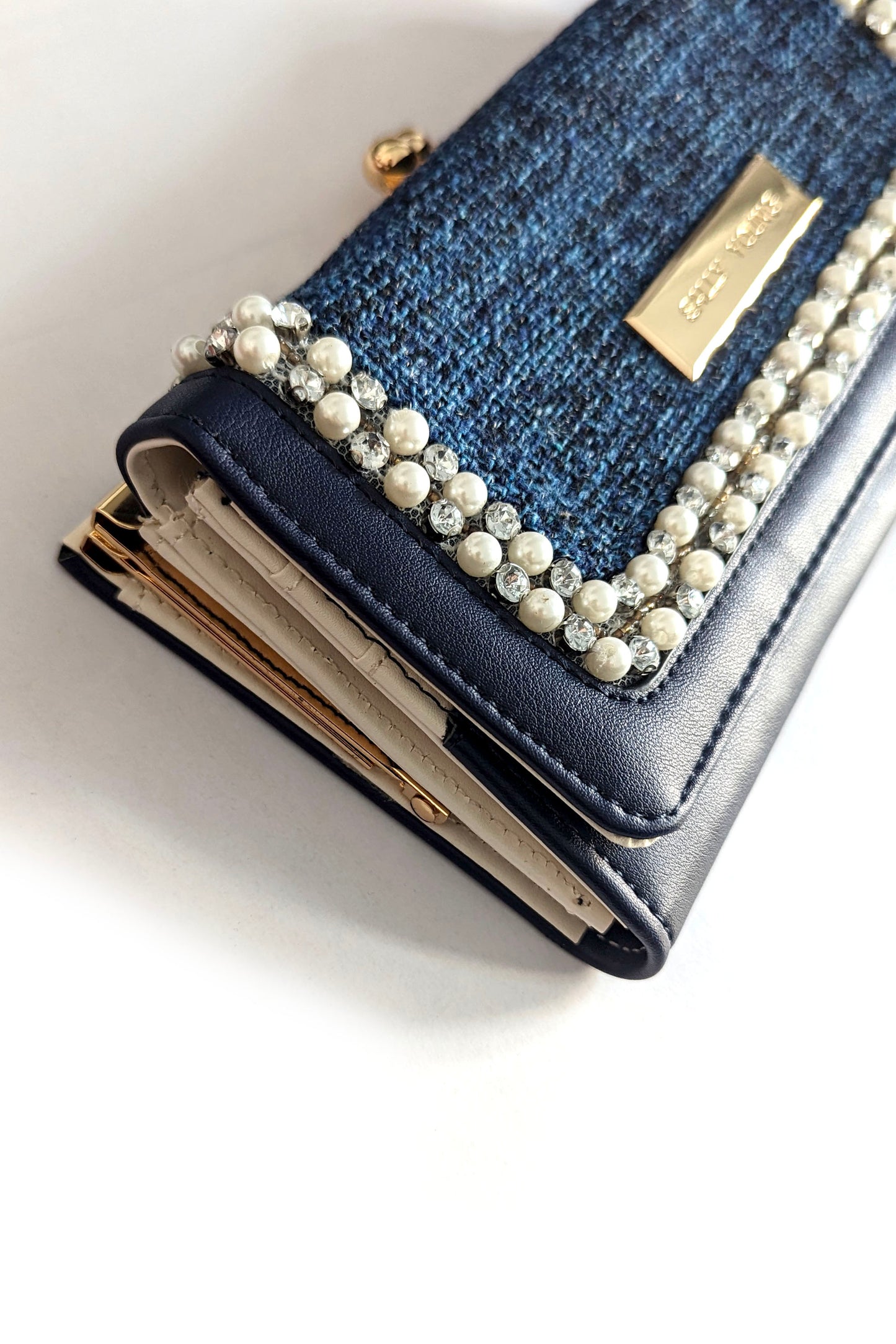 Navy Crystal Purse