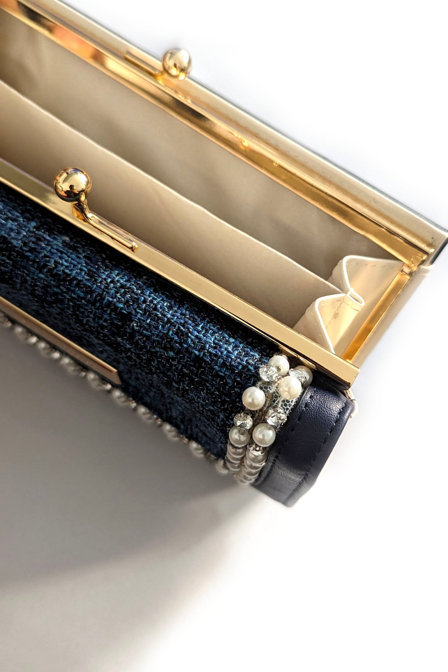 Navy Crystal Purse