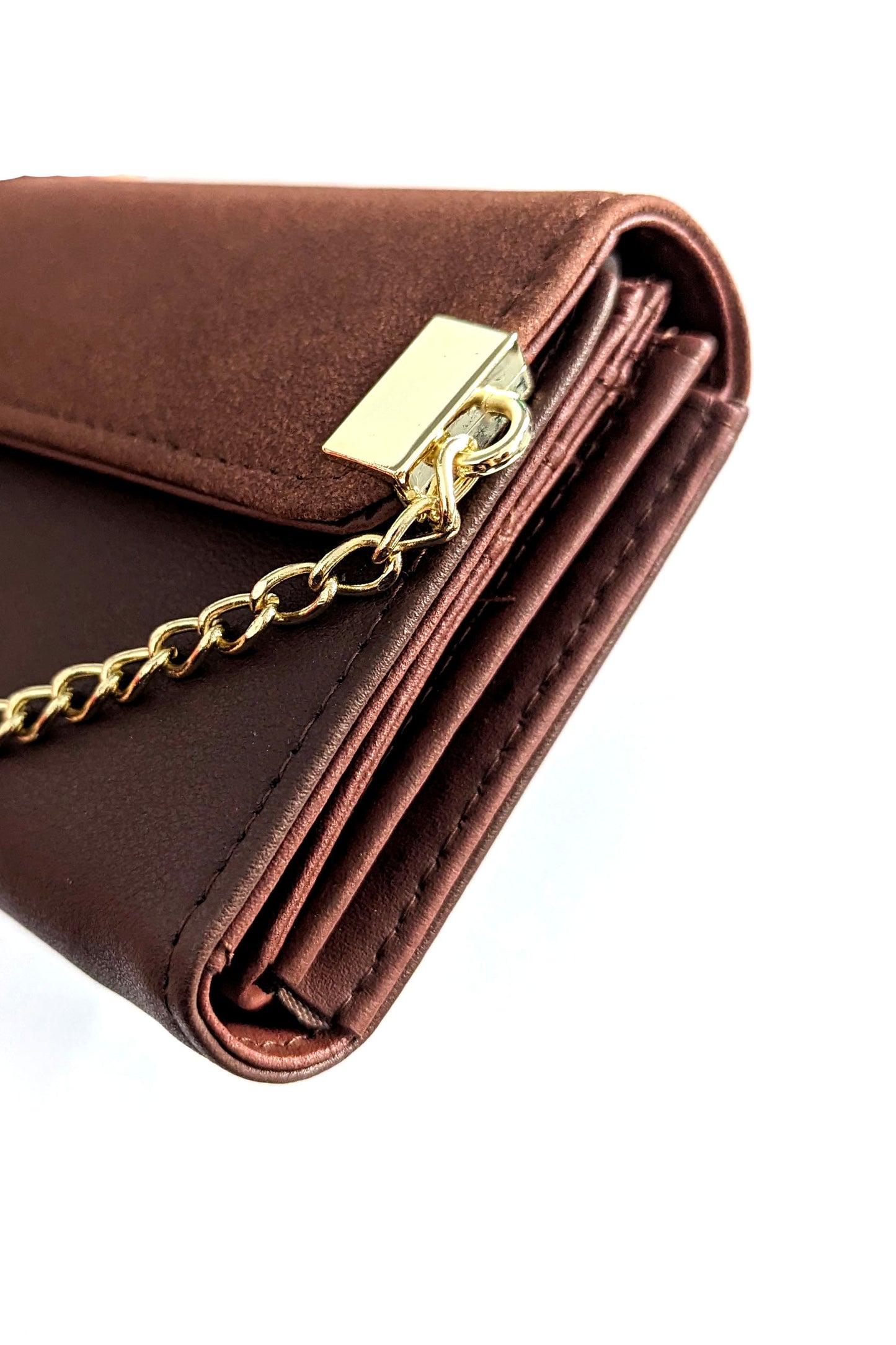 Coffee Brown Chain Purse
