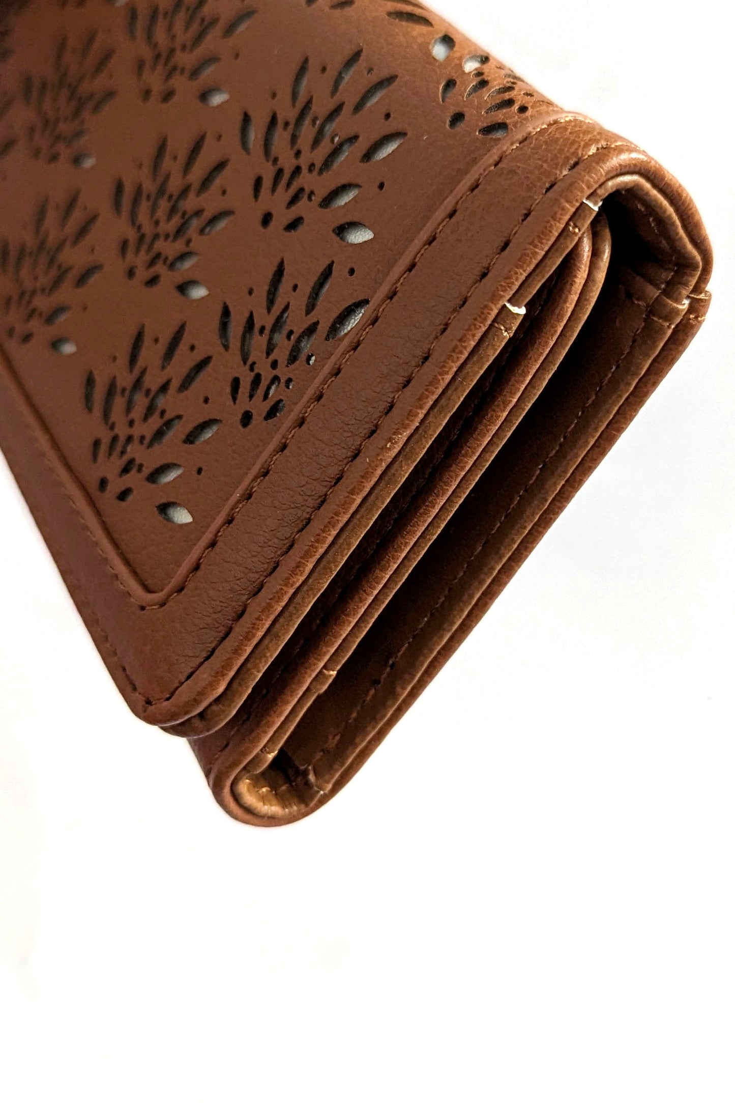 Tan Laser Cut Purse
