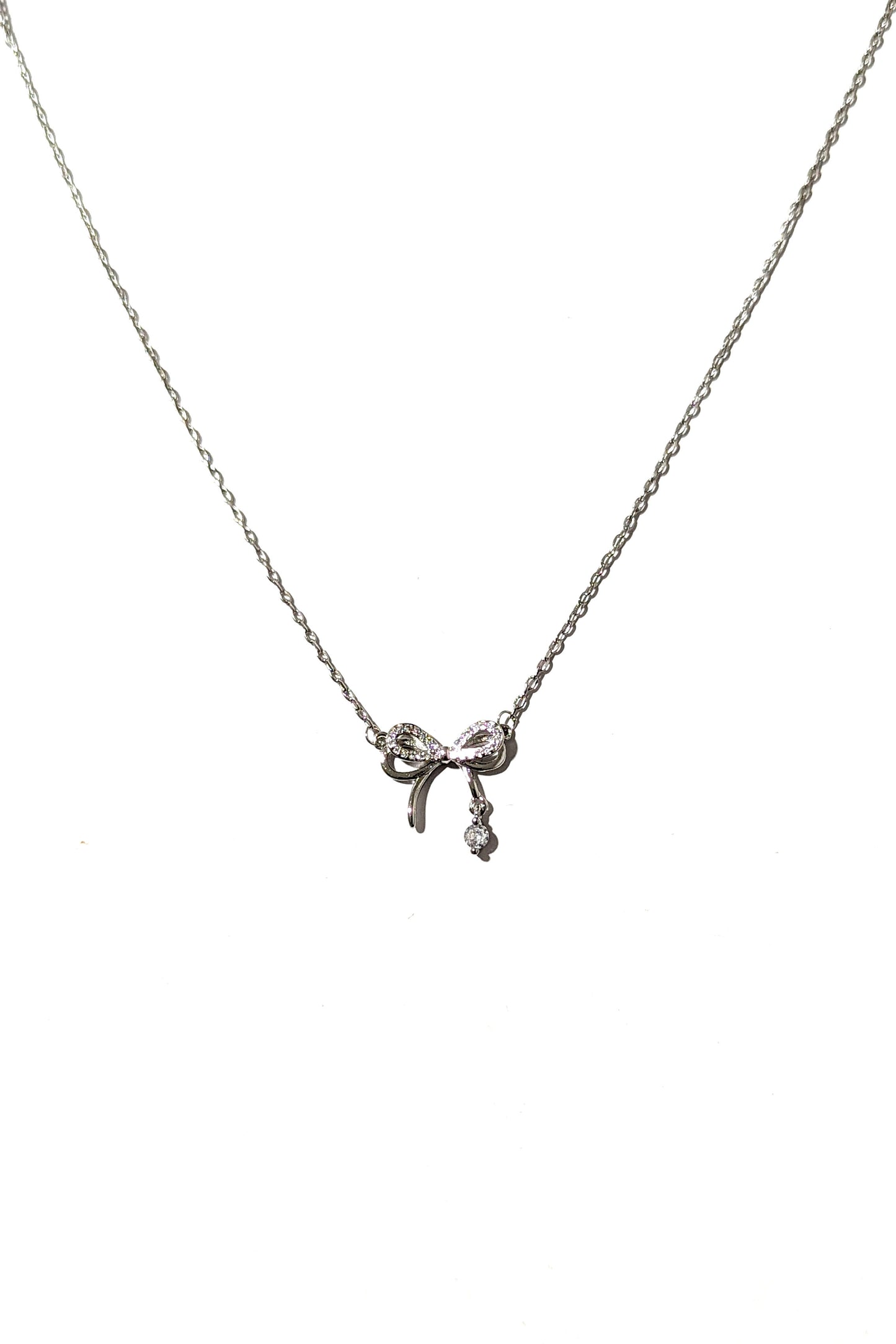 Silver Ribbon Necklace