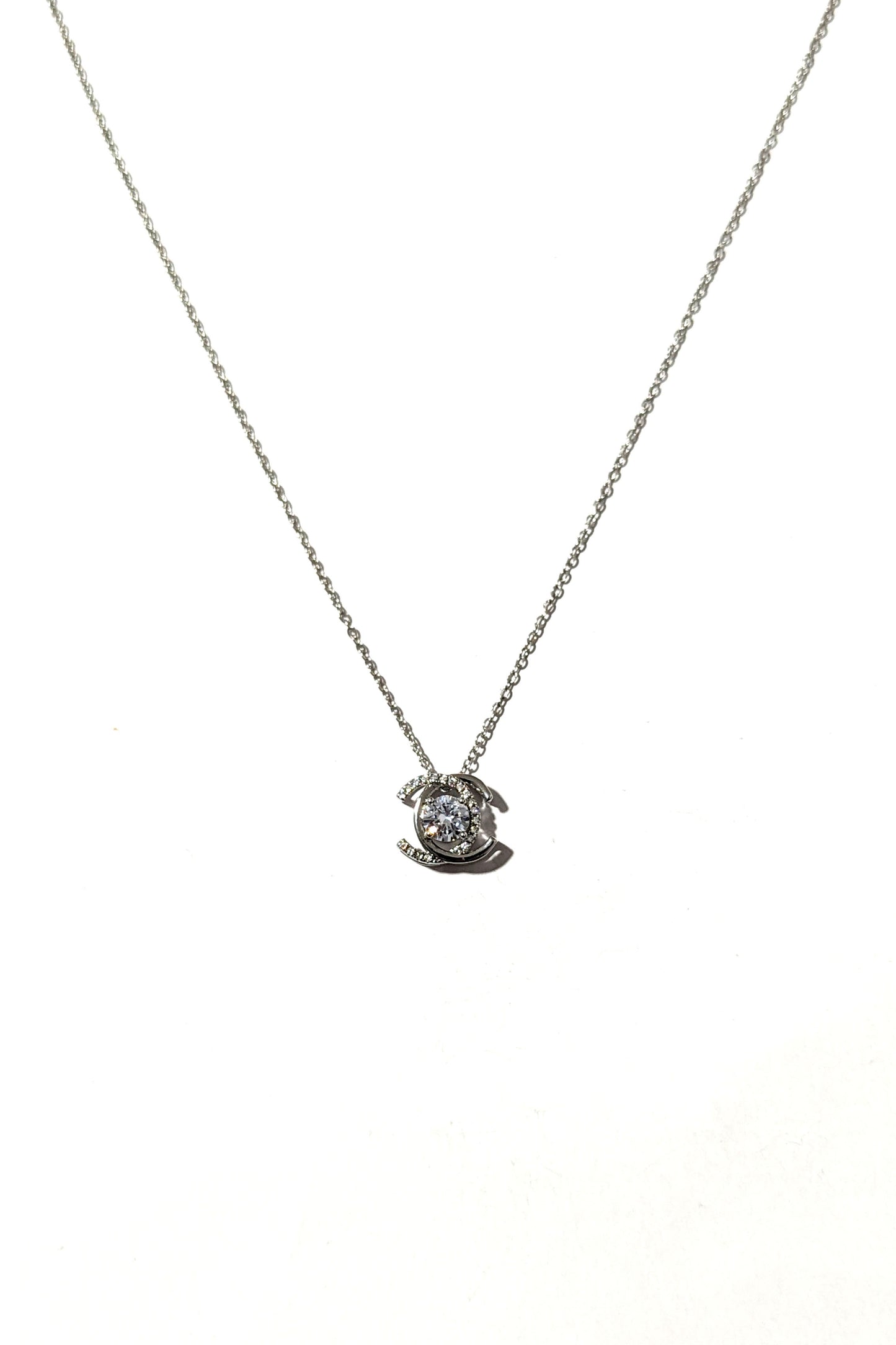 Silver Centre 'C' Necklace