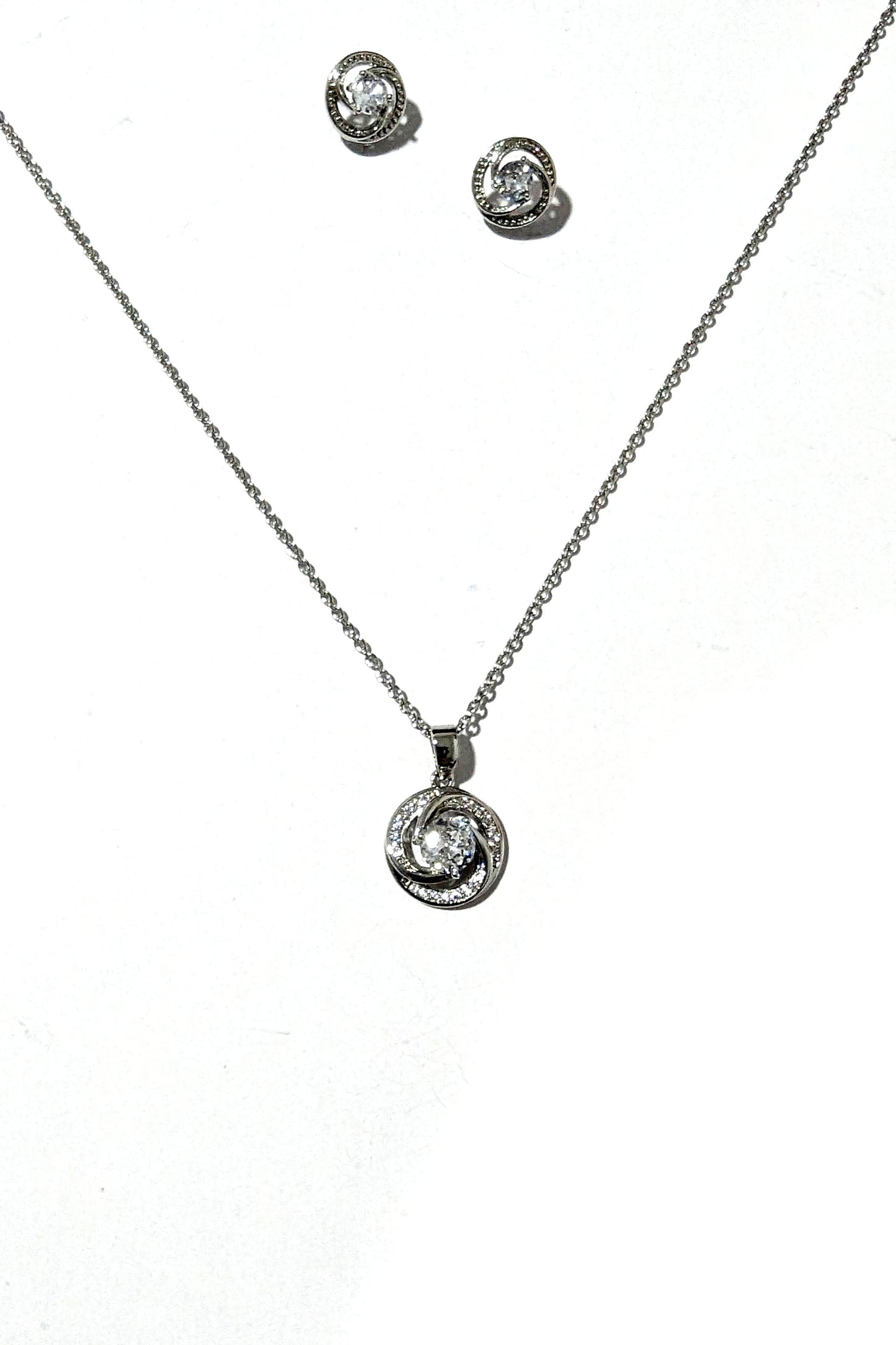 Silver Delicate Crystal Set