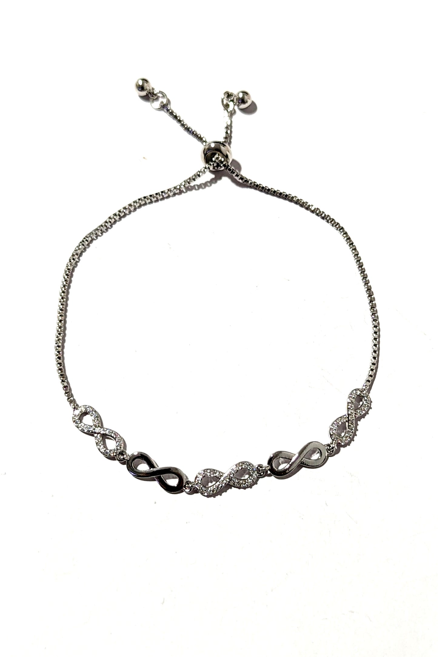 Silver Eternity Drawstring Bracelet