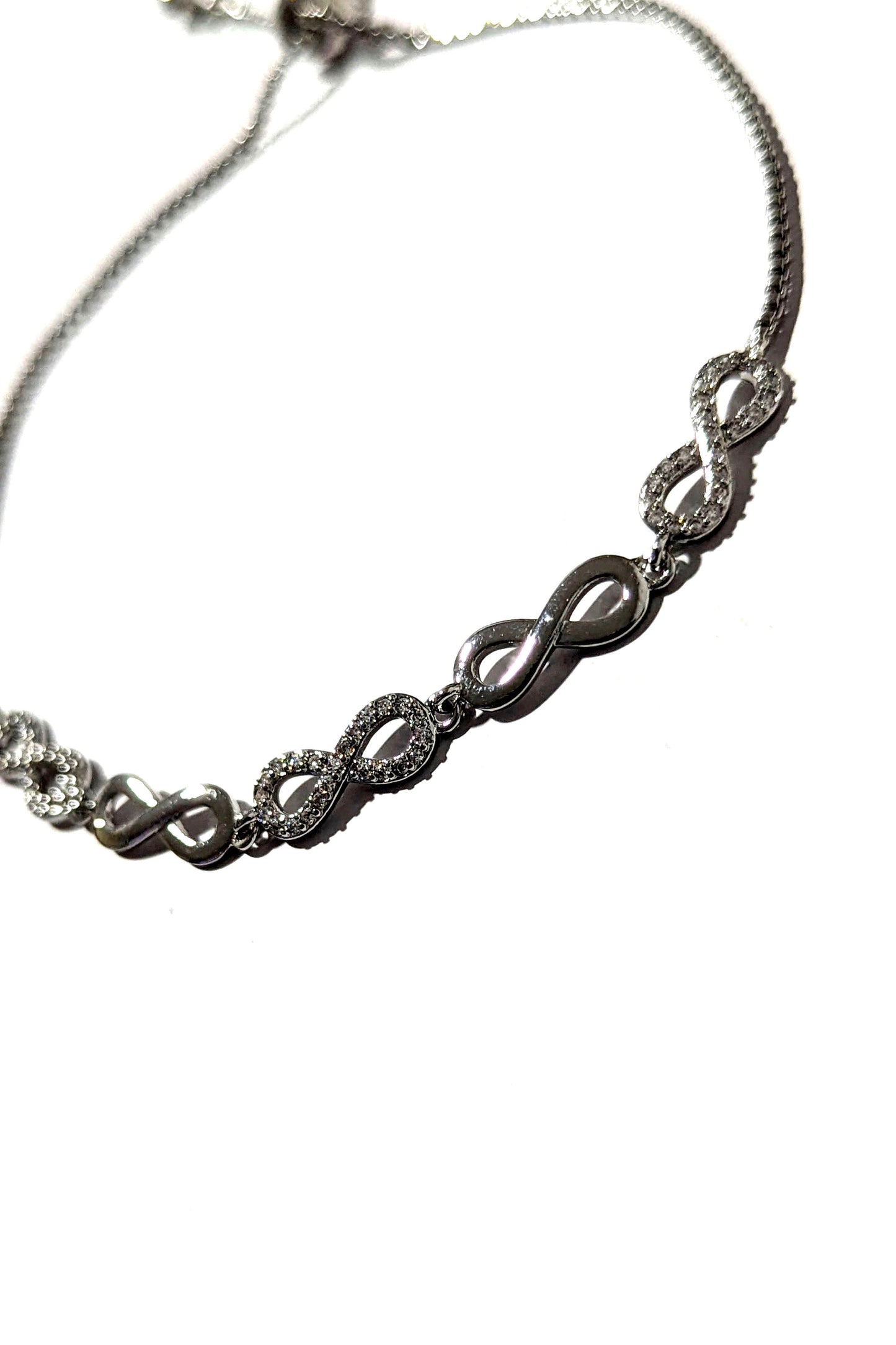 Silver Eternity Drawstring Bracelet