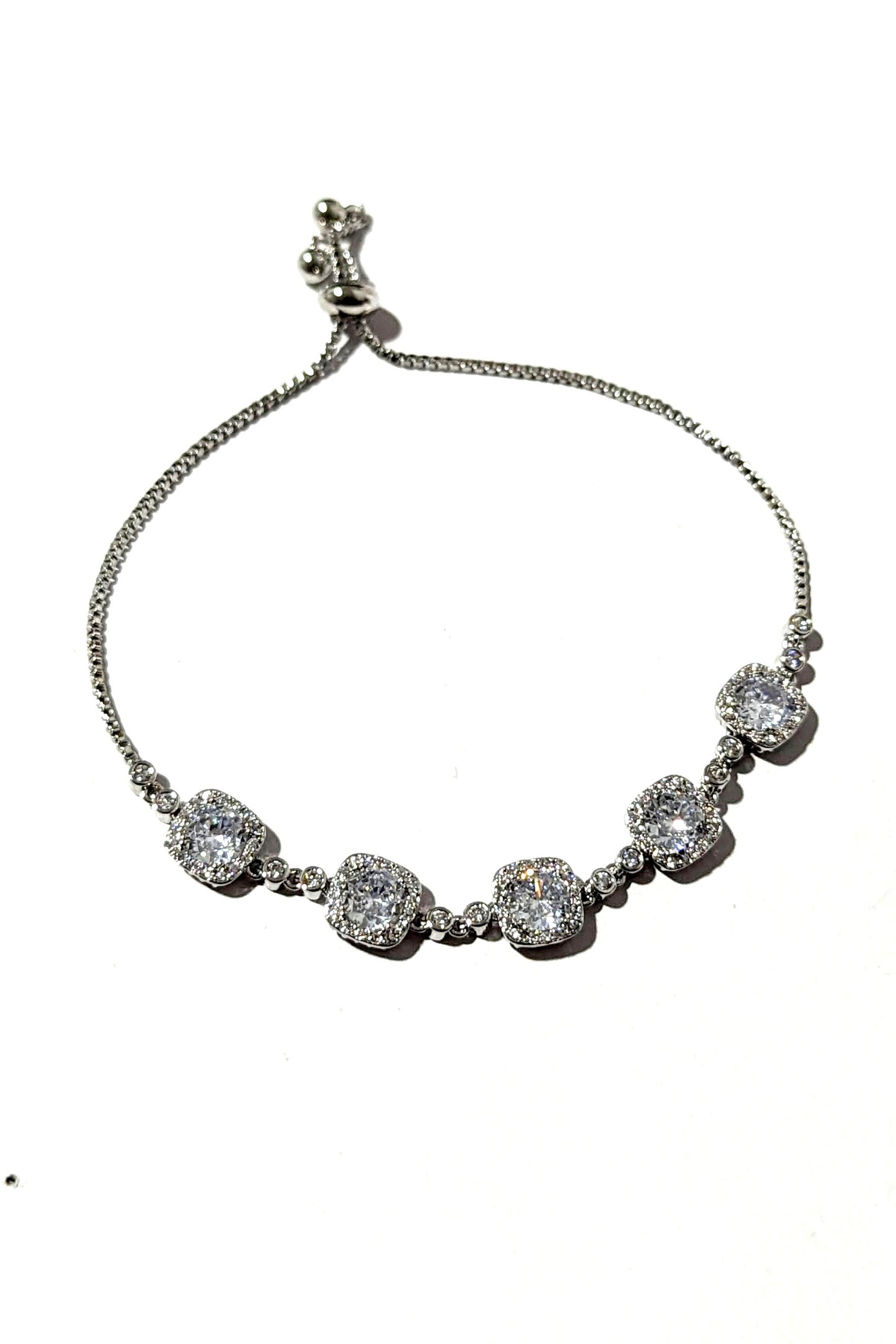 Silver Square Drawstring Bracelet