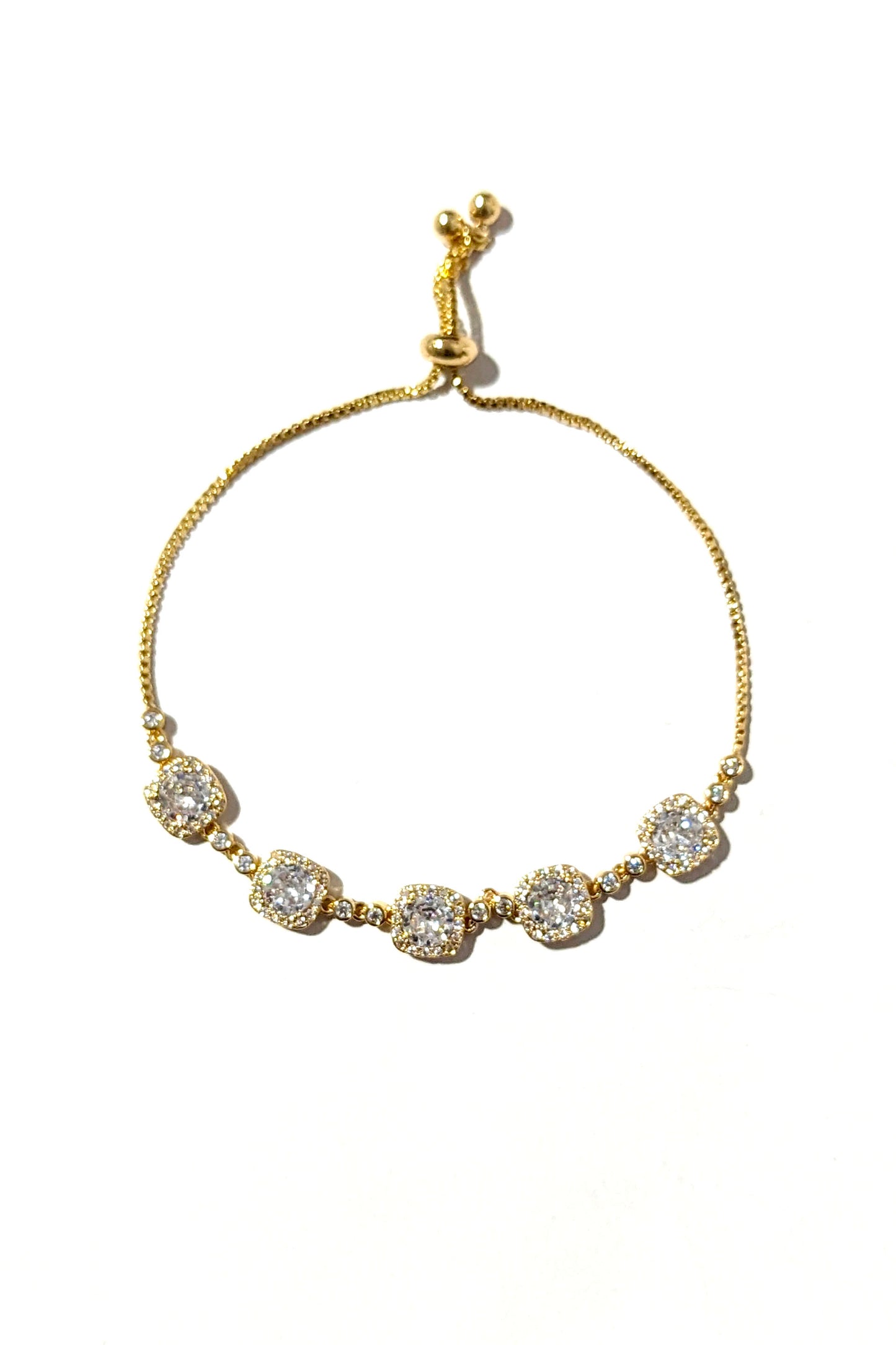 Gold Square Drawstring Bracelet