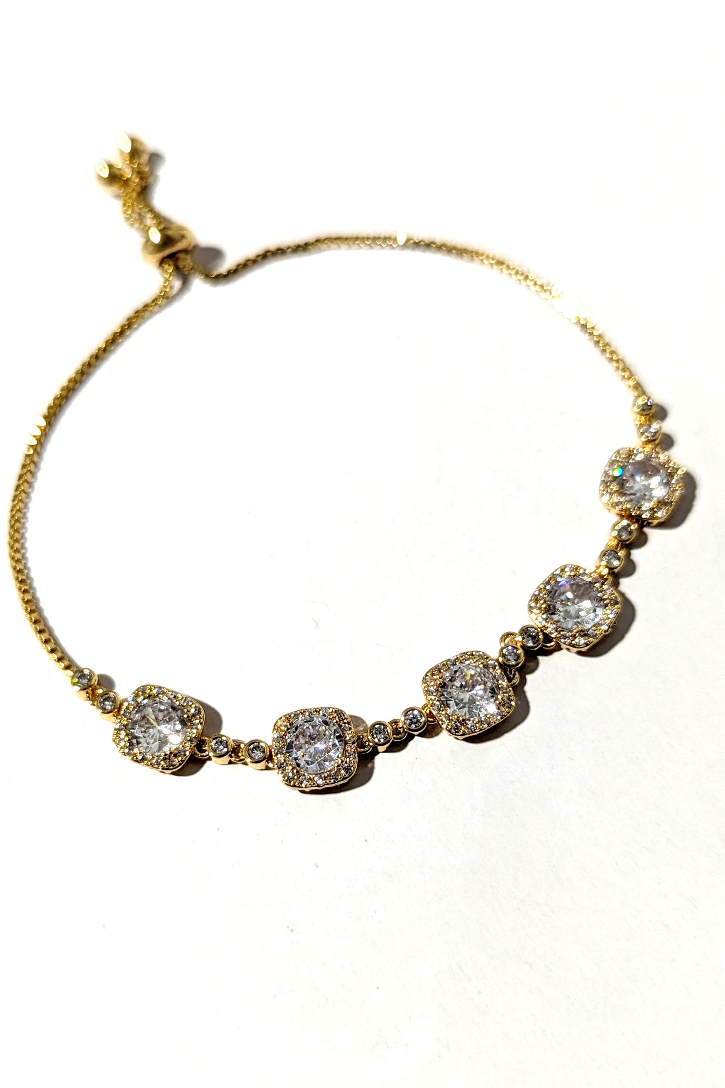 Gold Square Drawstring Bracelet