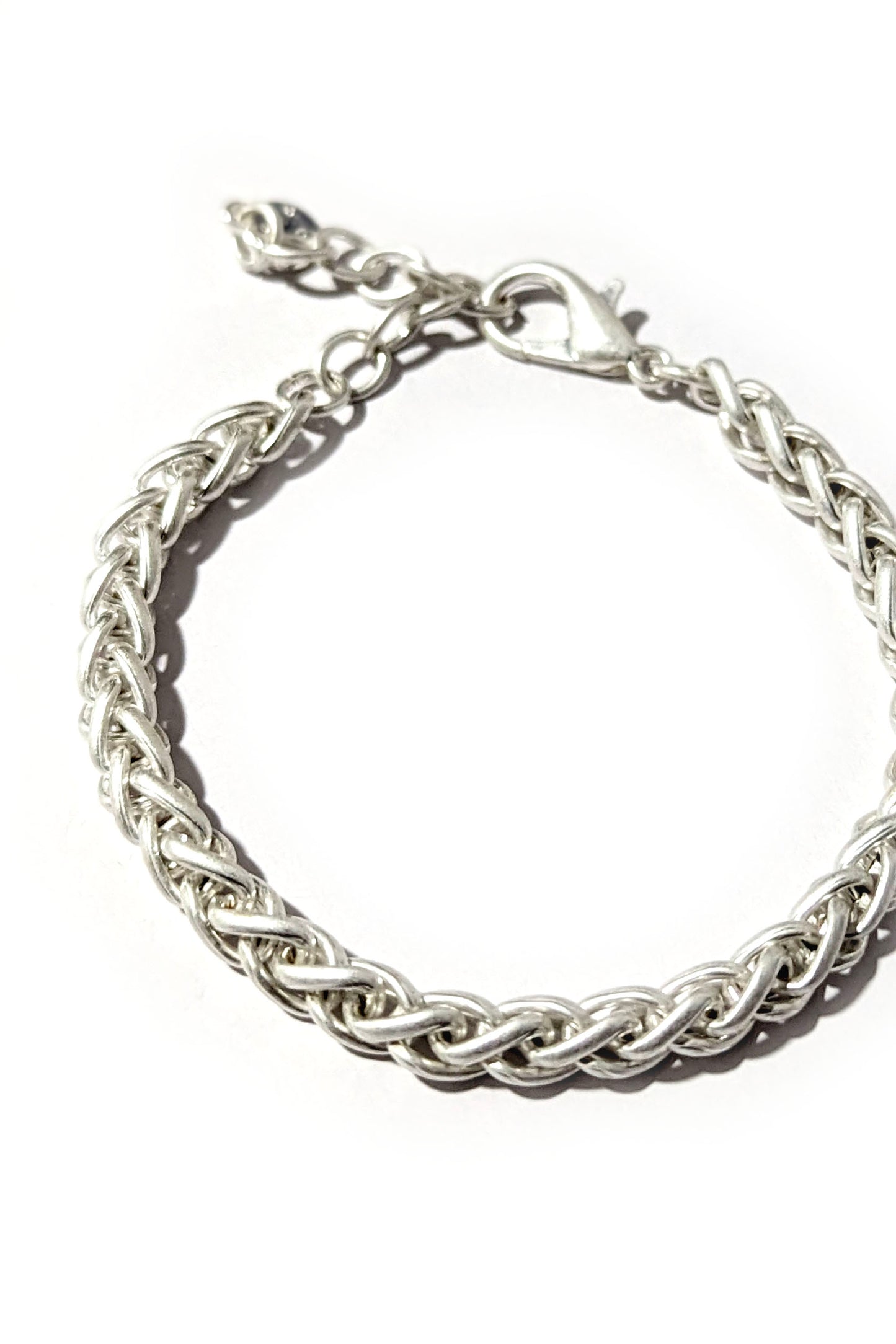 Silver White Rope Chain Bracelet