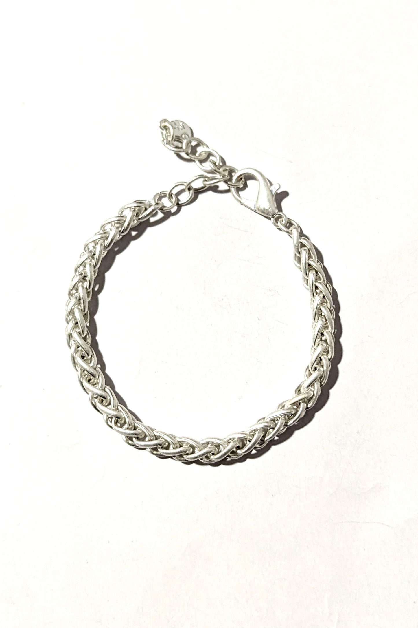 Silver White Rope Chain Bracelet