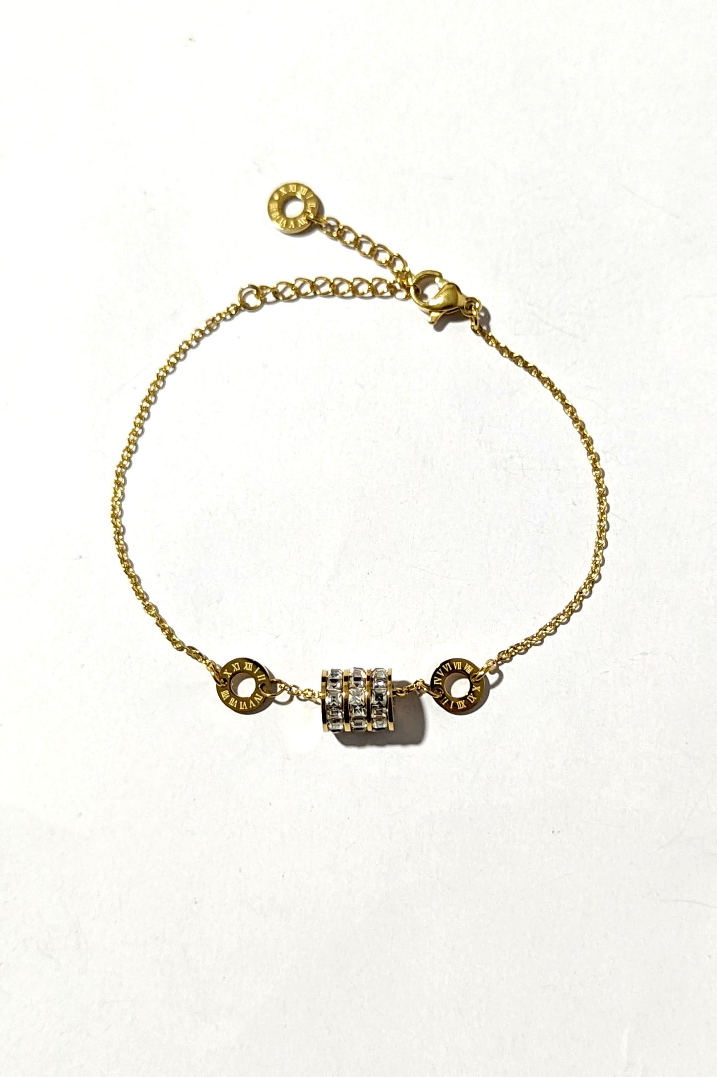 Gold Barrel Drawstring Bracelet