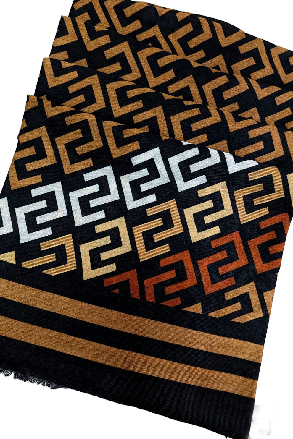 Brown ‘C’ Print Scarf