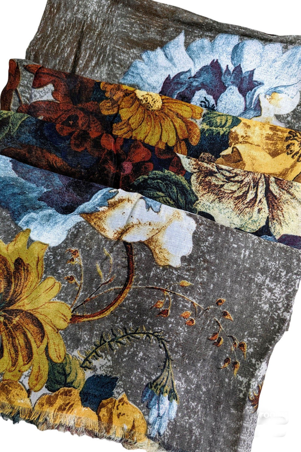 Vintage Floral Print Scarf