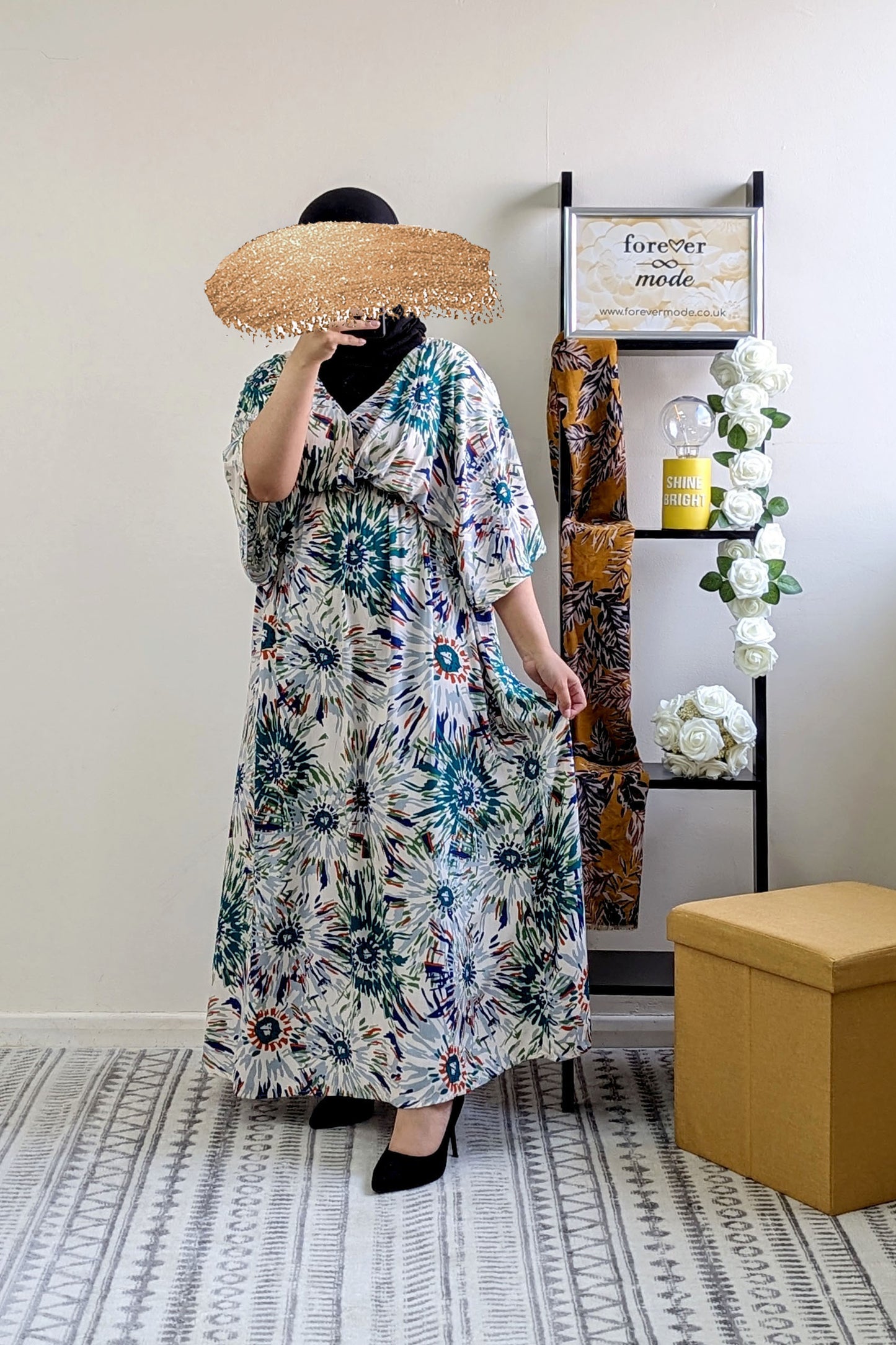 Green Tye-Dye Style Maxi
