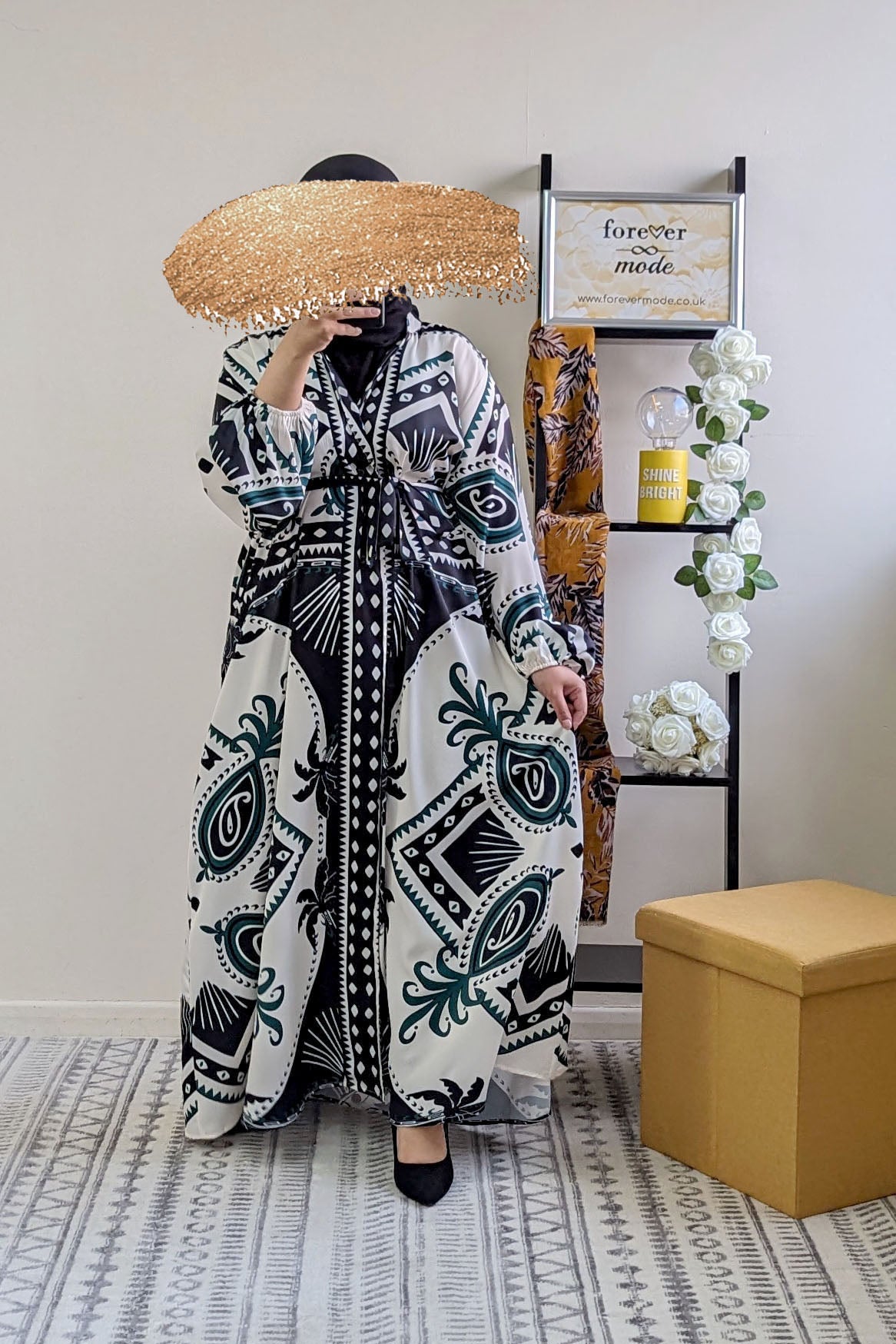Green Tribal Print Maxi
