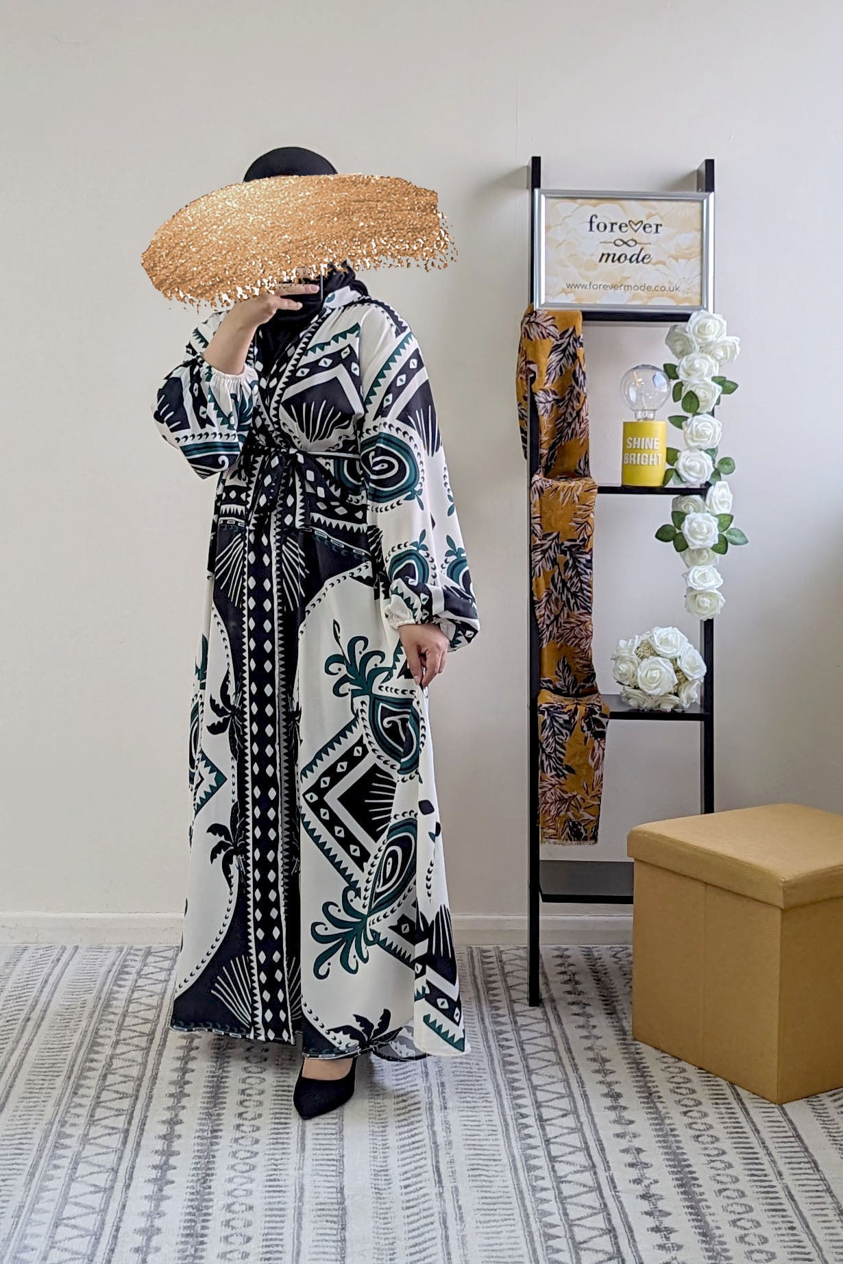 Green Tribal Print Maxi