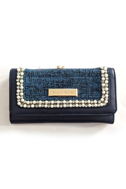 Navy Crystal Purse