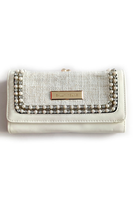 Off-White Crystal Purse