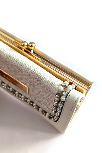 Off-White Crystal Purse