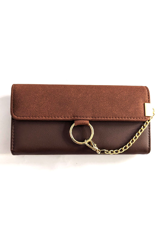 Coffee Brown Chain Purse