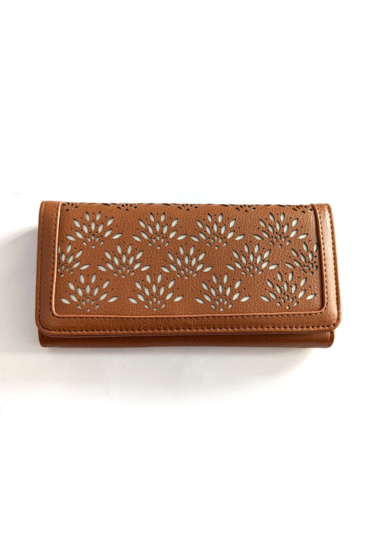 Tan Laser Cut Purse