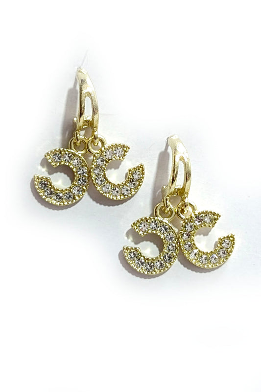 Gold ‘C’ Earrings