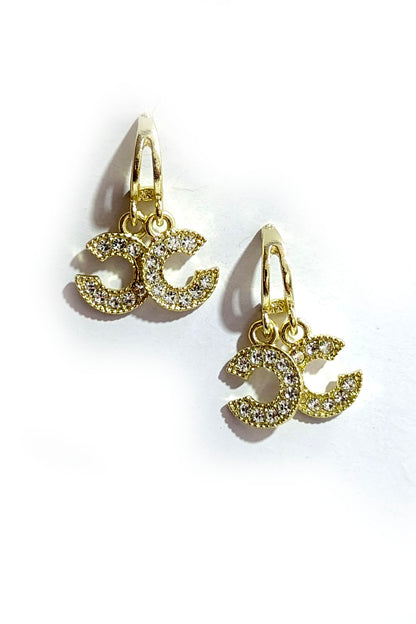 Gold ‘C’ Earrings
