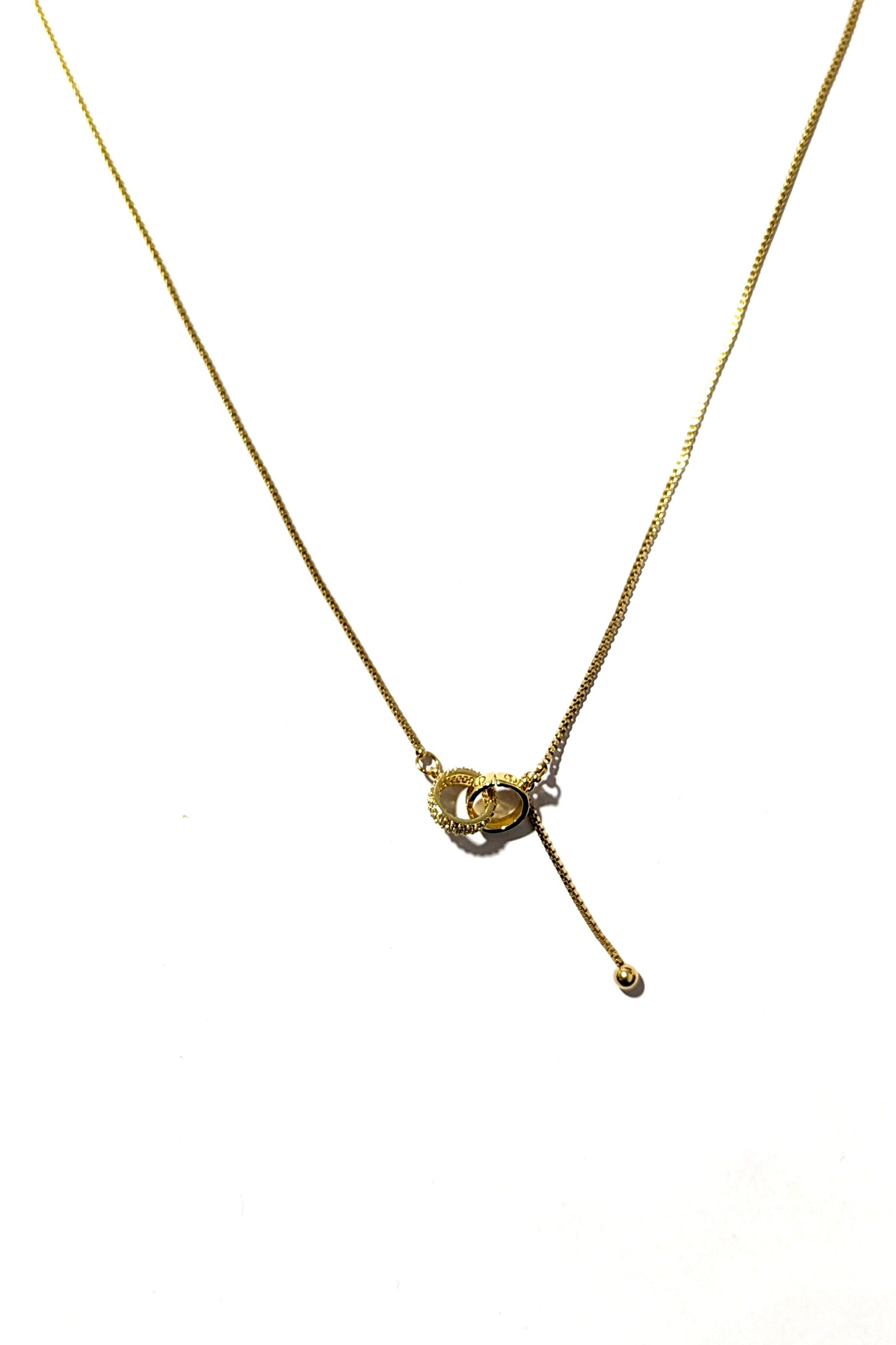 Gold Rings Encrusted Necklace