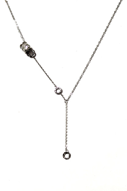 Silver Barrel Rings Necklace