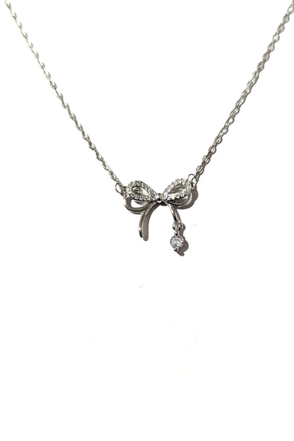 Silver Ribbon Necklace