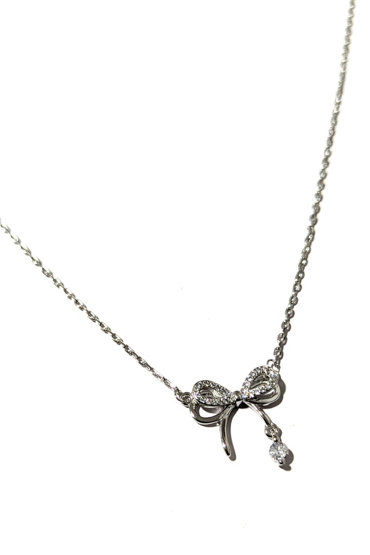 Silver Ribbon Necklace
