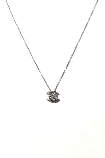 Silver Centre 'C' Necklace