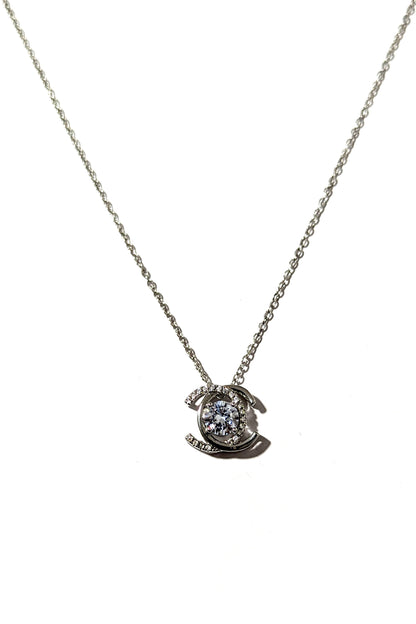 Silver Centre 'C' Necklace