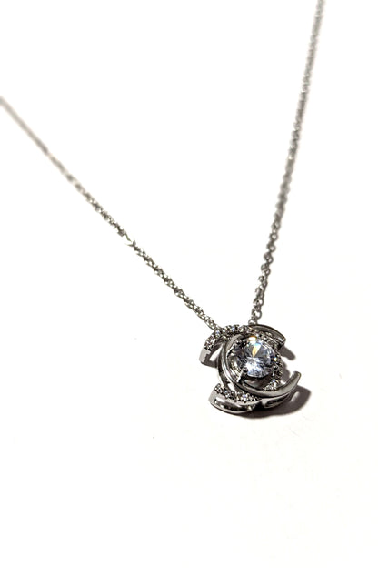 Silver Centre 'C' Necklace