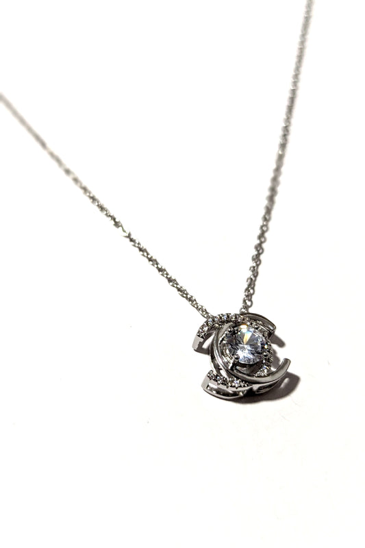Silver Centre 'C' Necklace