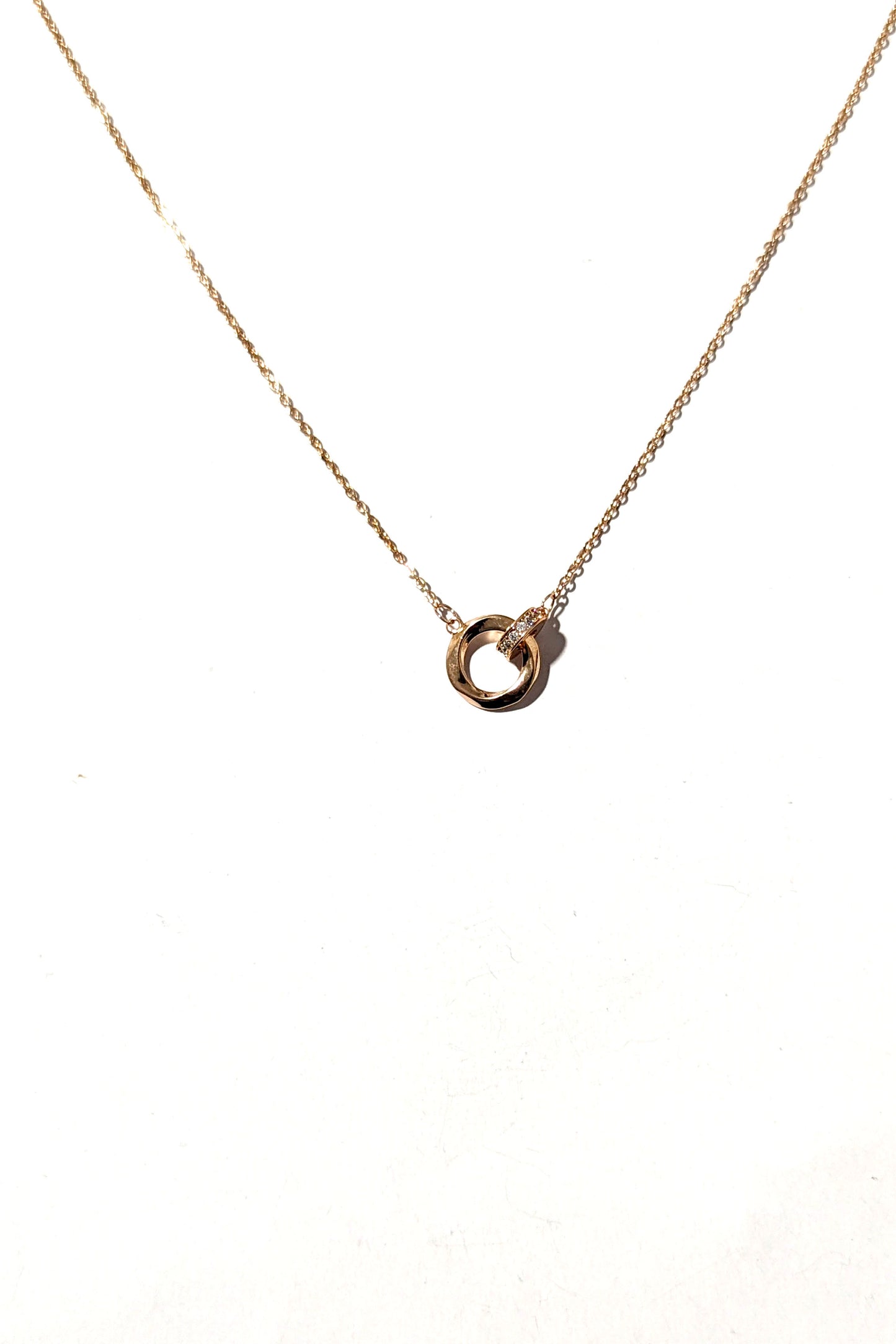 Gold Double Rings Necklace