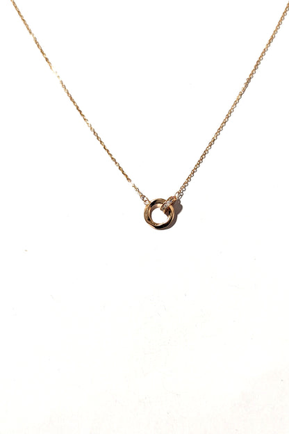 Gold Double Rings Necklace