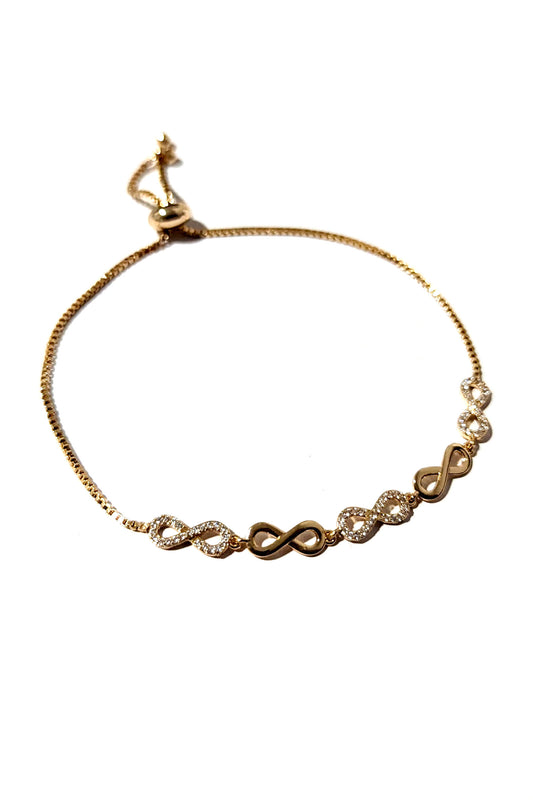 Gold Eternity Drawstring Bracelet