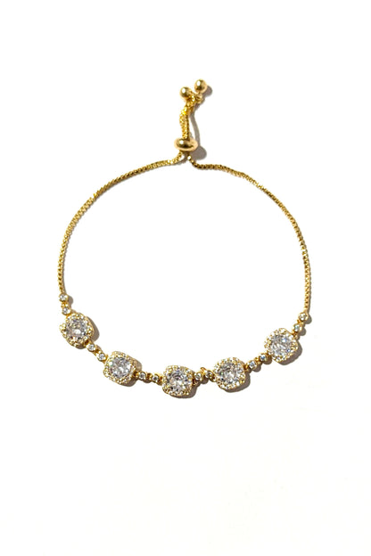 Gold Square Drawstring Bracelet