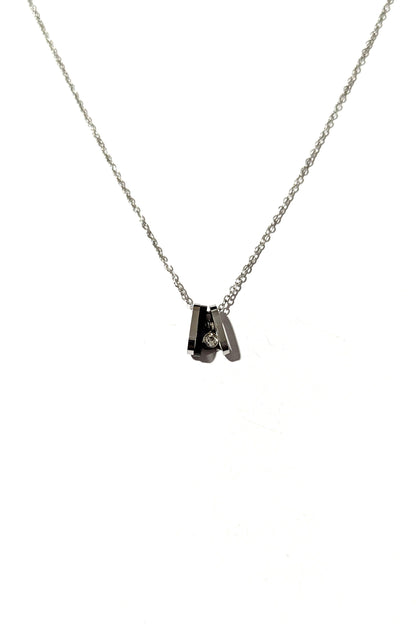 Silver Triple Ring Necklace