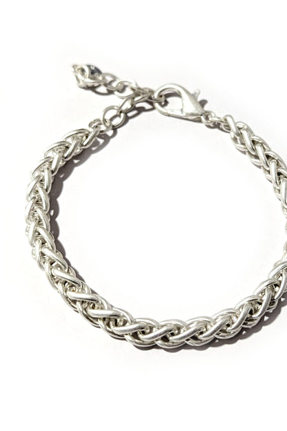 Silver White Rope Chain Bracelet