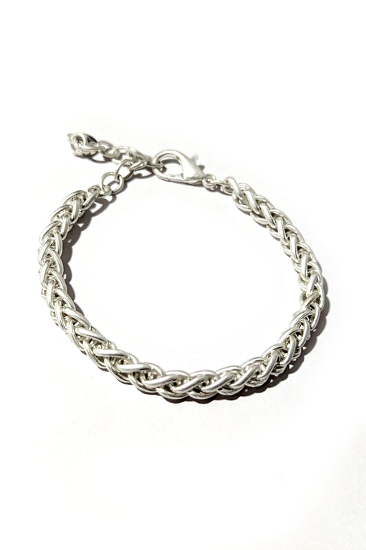 Silver White Rope Chain Bracelet