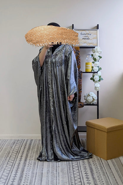 Gun Metal Sequin Shimmer Maxi