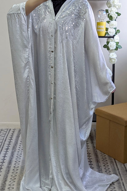 White Sequin Shimmer Maxi