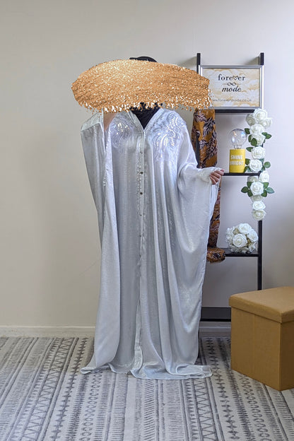White Sequin Shimmer Maxi