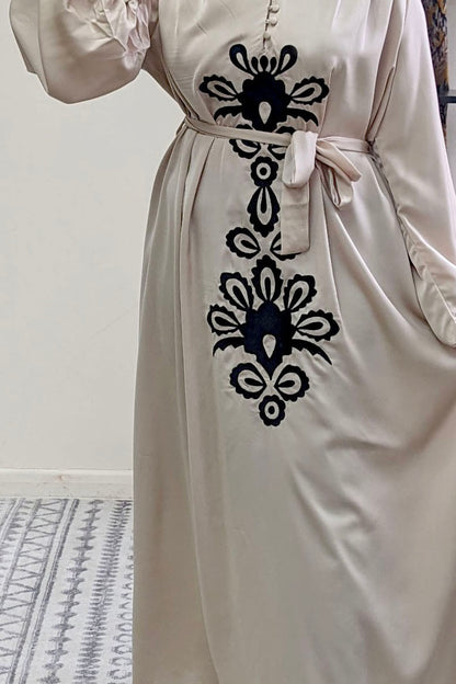 Satin Floral Mirrored Maxi Dress