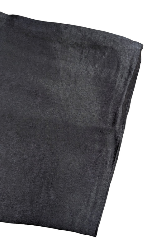Black Velvet Textured Scarf