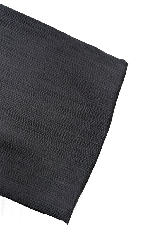 Black Satin Ribbed Scarf