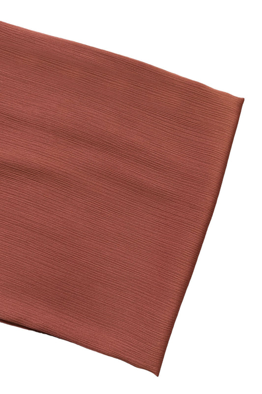 Burnt Orange Satin Ribbed Scarf